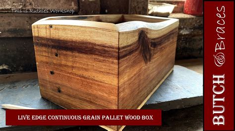 how to assemble wood box with metal corners|continuous grain tapered wood box.